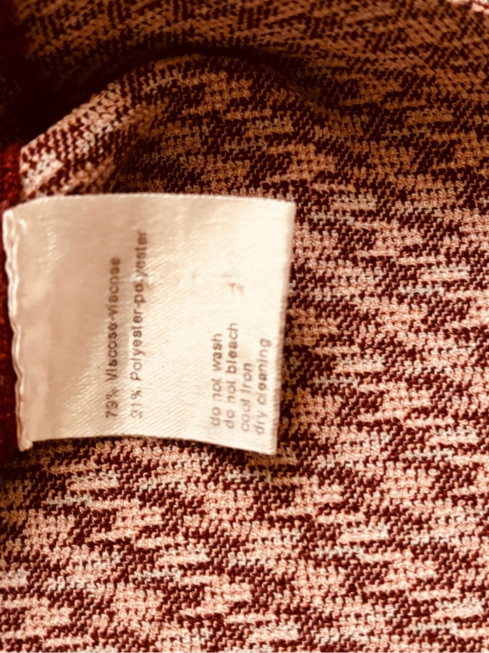 Akris Punto Pink & Burgundy Houndstooth Knit Top - Picture 3 of 4